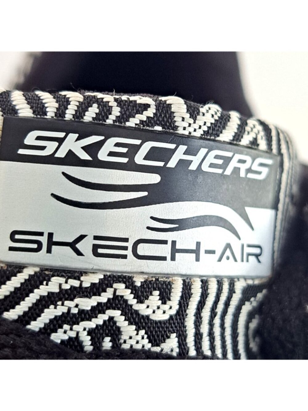 Skechers Skech-Air Women's 9 Black White 12214 Low Top Sneakers - Picture 9 of 10